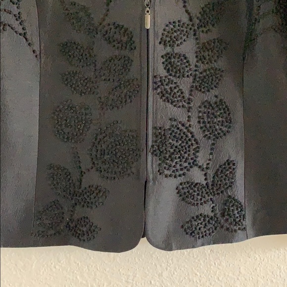 Linda Allard Ellen Tracy Black Zip Career Jacket - Picture 3 of 8